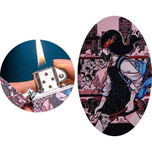 New style kerosene lighter, national tide style color paint, personality creativity