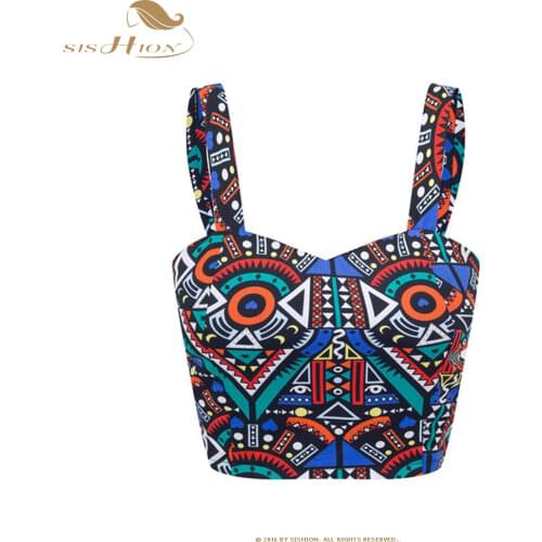 SISHION Cotton Sexy Crop Top Women 2021 Vintage White Tank Top VT0006 Cherry Floral Print Black Pink Spaghetti Strap Top