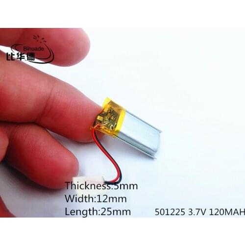 Li-Po 3.7V 120mAh 501225 Lithium Polymer Li-Po li ion Rechargeable Battery cells For Mp3 MP4 MP5 GPS
