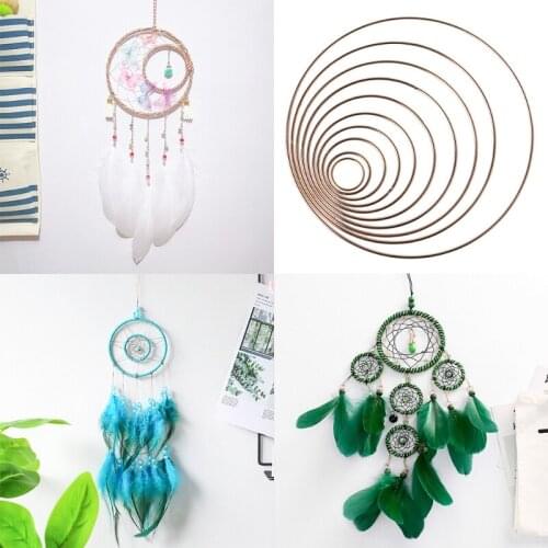10Pcs Metal Dream Catcher Dreamcatcher Ring Macrame Craft Hoop Ardent 35-190mm