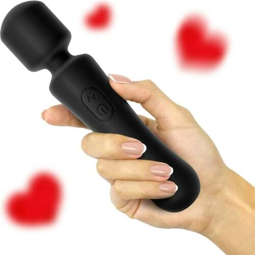 Wand Master Mini Black Waterproof Cordless Personal Massager Rechargeable Handheld Body With Magic Powerful Vibration Sex Toys