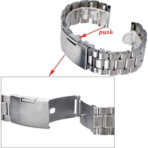 Fashion Stainless Steel Mesh Watch Band Strap 18mm 20mm 22mm Fold over clasp with one push button Men Women Replacement GD0112