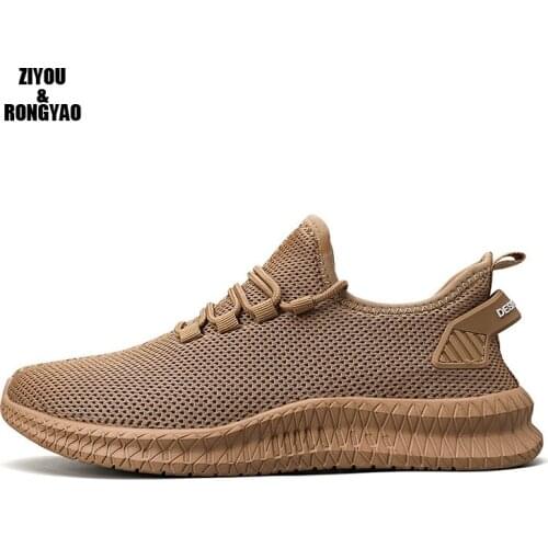 2020 Summer/autumn Breathable Mesh New Men Sneakers Lace Up Low Top Jogging Shoes Man Footwear Air Flat Sports Casual Shoe