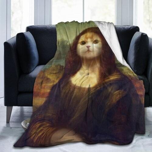 Cats smile soft flannel blanket childrens bed sheet baby bag sofa bedding and Duvet Cover