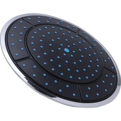 Round Shape Bathroom Top Shower Head Straight Screw Rainfall Showering Sprayer G1/2"