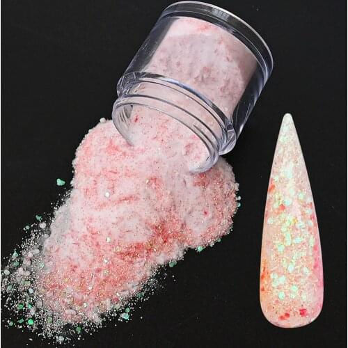 1 Bottle Dip Powder Nail Art Polish Holographic Glitter Shining Chrome Pigment Dipping Powder Nail Sequins Decoration Dust Ta#50