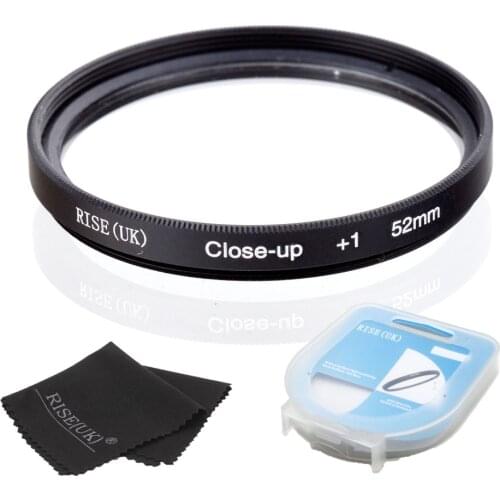 RISE(UK) 52mm Close-Up +1 Macro Lens Filter for Nikon Canon SLR DSLR Camera + filter case +gift