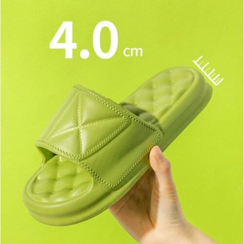 Platform Slippers Slide-Sandals Women Thick Summer Fashion Eva Soft Sole Beach Men Couples Indoor Bathroom Anti-slip Shoes Home