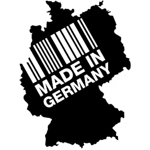 MADE IN GERMANY CONTINENT Bar Code Fashion KK Vinyl Decals Car Sticker Sunscreen Waterproof 15cm*20cm