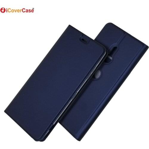 Ultra-thin Magnet PU Leather Flip Wallet Case Stand Cover For Sony Xperia XZ3