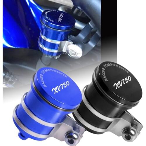Universal Motorcycle Rear Brake Fluid Reservoir Clutch Tank Oil Fluid Cup Cover For YAMAHA XV750 1988-1997 1996 1995 1994 XV 750