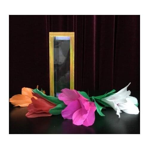 "Funny Flower From Crystal Tube Magic Tricks For Magician Stage Flower Appearing Clarity Tube Illusion Mentalism