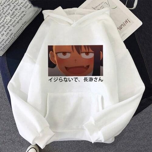 Funny Don't Bully Me, Nagatoro Classmate Cartoon Hoodie Pullover Women Anime Hoody Harajuku Sweatshirt Graphic Tops Winter Tops