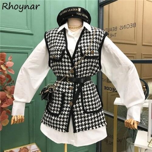 Sets Women Simple All-match Chic Vintage Streetwear Spring Ladies Clothing Newest Korean Style Sweet Girls Minimalist Fashion