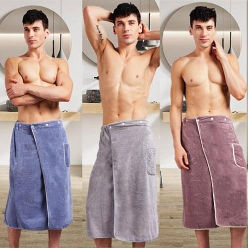 1 Set Mens Wearable Magic Bath Towel With Pocket Swimming Soft Beach Blanket Shower Skirt Sports Gym Towels Bathrobe Fast Drying