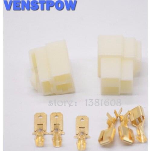 10 Sets 6.3mm Connector 3P 3 Pin Electrical Automotive Wire Connector Kits Male Female Socket Plug for Motorcycle Car