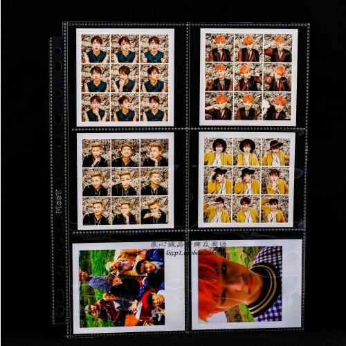 20pages/lot 6 pockets 11 holes board game cards page card holder sleeves for post cards album photos Acid Free