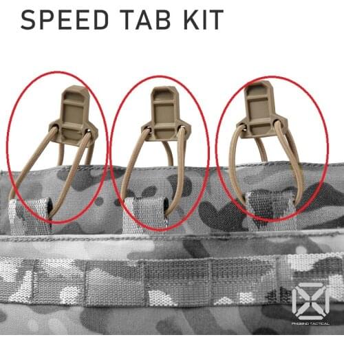 4PCS Tactical Vest Magazine Bag Anti Slip Rubber Plastic Quick Pull Ring Auxiliary Bag Safety Buckle