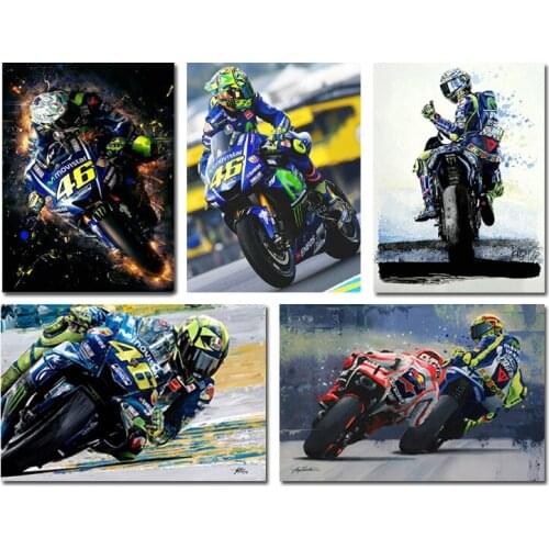 Abstract Motorcycle Graffiti Street Art Painting Poster Watercolor Living Cool Boy Room Home Decoration Mural Picture