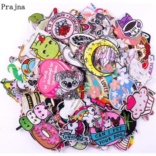 10/20/30/50PCS Random Sent Cartoon Embroidered Patches For Clothing Animal Applique Patches On Clothes Badge Iron On Patches DIY