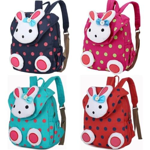 Cartoon Children Backpacks Girl Boys School Bags Baby Cut Toddler Kids Bag Nylon Rabbit Backpack Kindergarten Bag Brand Design