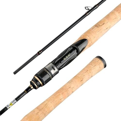 2-8g 1.66m-1.98m UL Action Solid Tip Carbon Spinning And Casting Lure Fishing Rod Cork Handle Ultra Light Opsariichthys Bidens