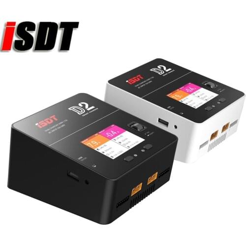 ISDT D2 200W 20A AC Dual Channel Output Smart Battery Balance Charger For 1-6S Li-Ion Life Nicd Nimh battery for RC Multicopter