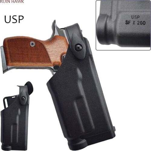 Airsoft Pistol Holster HK USP Compact Gun Holster Quick Drop Belt Holster Hunting and Equipment Airsoft with Flashlight Tactical