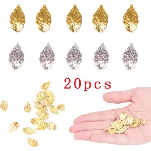 20pcs Tree Leaf Connectors Charms Copper Leaves Accessories Leaf Pendants For Bracelet Jewelry Making 18x10mm Wholesale