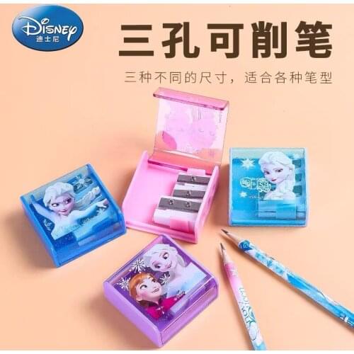 16pcs Disney Frozen Pencil Sharpener Cute Student Pencil Sharpener Three Hole Pencil Sharpener Pencil Sharpener Learning Gift