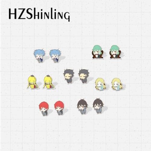 2020 New Assassination Classroom Anime Cartoon Characters Korosensei Shiota Nagisa Kayano Kaede Acrylic Resin Epoxy Earrings