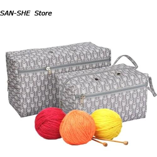 Yarn Storage Bag Organizer With Divider For Crocheting Knitting Organization. Portable Yarn Holder Tote For Travel