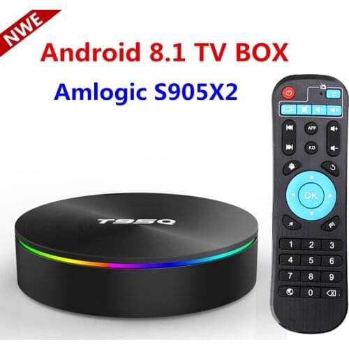 Latest Android 8.1 TV BOX T95Q Amlogic S905X2 Quad Core 2.4G&5GHz Dual Wifi BT4.1 H.265 4K Smart media player Set Top Box
