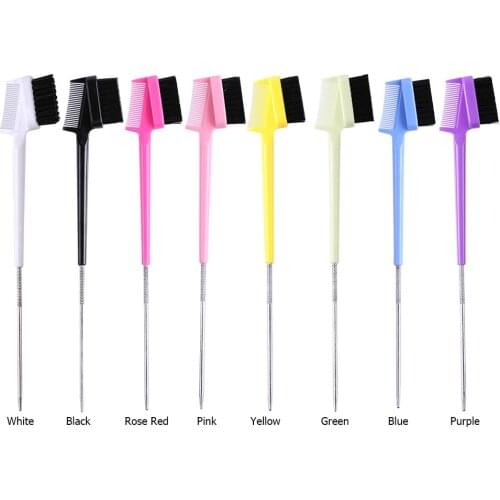 Edge Control Hair Comb Beauty Double Sided Steel Pin Tail Hair Brush Makeup Tool Lightweight Easily Carrying Hair Part