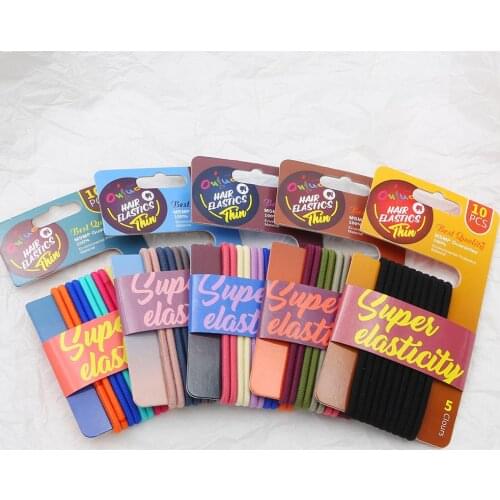 10pc Loverly Hair Accessories Elastic Hair Band Multicolor Rubber Band Girl Cute Hair Rope Ring Simple Wild Hair Scrunchies