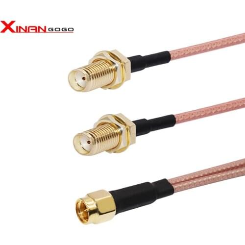 SMA Female to Y type 2 X SMA Male Connector Splitter Combiner Cable Pigtail RG 316 15CM 20CM 30CM