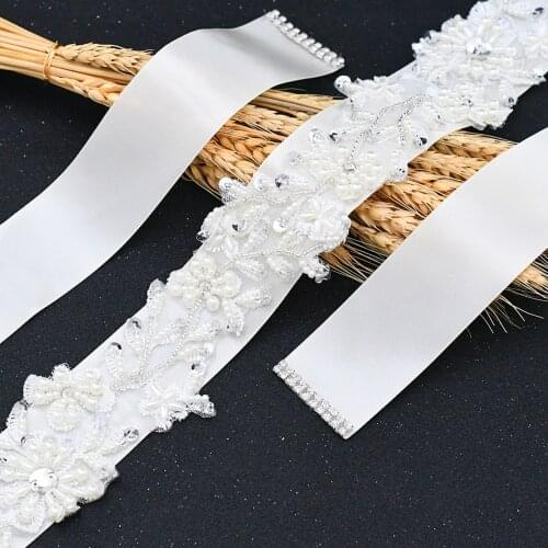 S151 Sequins Width Waistband Bridal Bridesmaid Wedding Dress Accessories Woman Prom Evening Dresses Belts Female Garter Belt