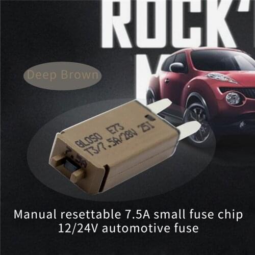 Resettable fuse Manually resettable 7.5A mini fuses 12/24V automotive fuses Motorcycle boat micro fuse Car accessories