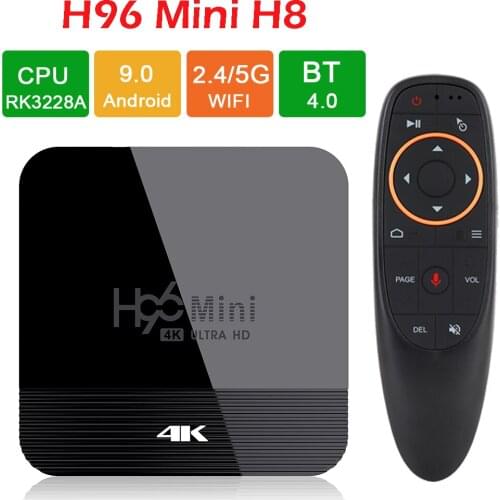 H96 mini H8 Android 9.0 Set top Box Smart TV Box RK3228A 2.4G/5G Wifi 1080P 4K Blueteeth BT 4.0 Support Youtube H96 Media Player