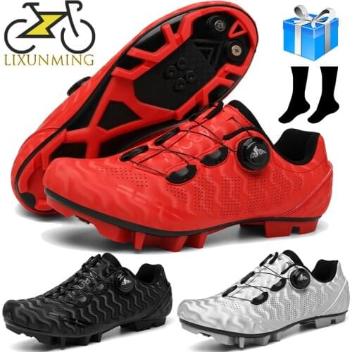 Fashion Bicycle Shoes Self-locking Road Bike Women Bicycle Shoes Competition Training Rotating Buckle Mountain Men Cycling Shoes