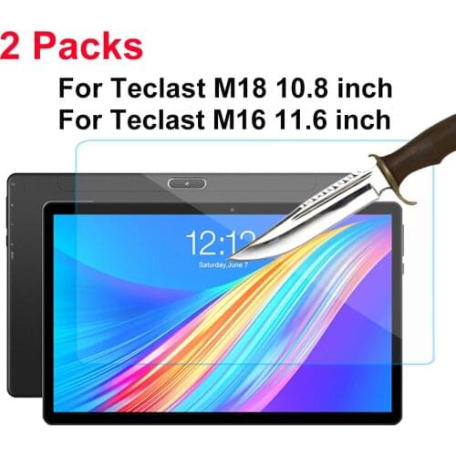 2 Pieces Protective Tempered Glass For Teclast M16 11.6" M18 10.8 inch Screen Protector Film For Teclast Master M16 M18