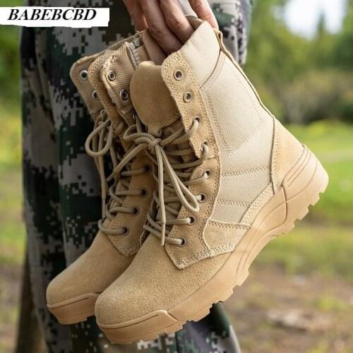 Winter Breathable Tactical Boots Hight-top Combat Boots Warm Combat Desert Field Operations Combat Mens Marine Hiking Shoes