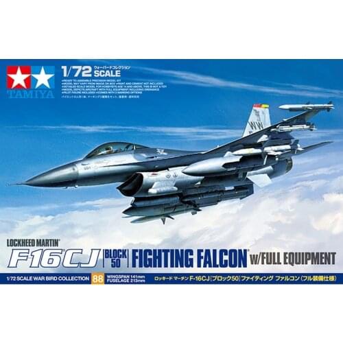 1/72 American F-16CJ Fighting Falcon Block50 Full Equipment Edition 60788 Military Assembly Model Decoration Collection
