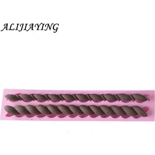 1Pcs Long bag Rope string 3D Silicone Mold Chocolate Fondant Cake Decorating tools mould Kitchen baking accessories D0503