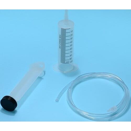 1Pcs 100ml Plastic Syringe with 120cm Tube For Refilling Measuring Nutrient Tools For Feeding For Mixing Liquids