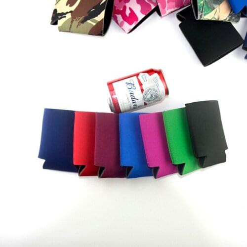 10pcs Neoprene Beer Coke Can Drink Bottle Sleeve Holder Insulator Wrap Cover Random Color Beverage Cover Accessories