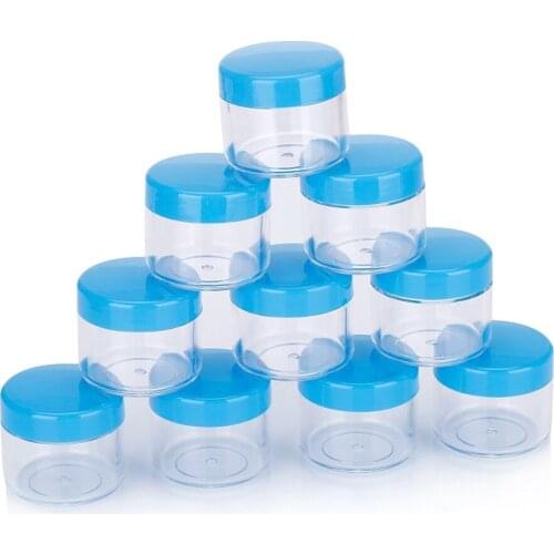 100+2pcs 20ml/20g Empty Cosmetic Jars Clear Plastic Jars for Lip Balm, Creams, Cosmetic, Eyeshadow, Samples