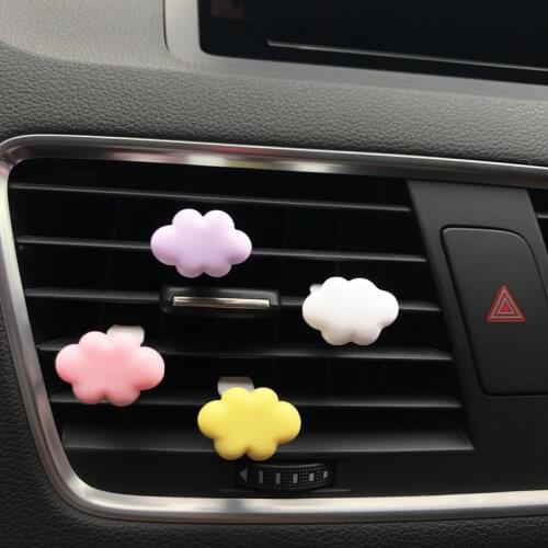 2 Pcs Exquisite Color Cloud Shape Car Decoration Colorful Cloud Car Air Conditioner Decoration Clip Automobile Accessories