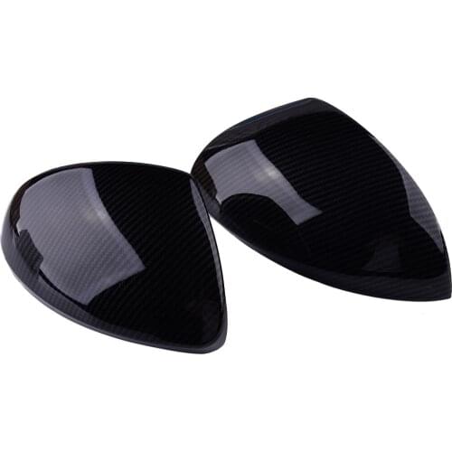 2pcs Carbon Fiber Style Rearview Side Wing Mirror Cover Trim Frame Fit For VW Tiguan 2009-2013 2014 2015 2016