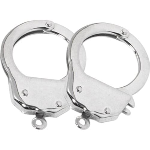 2 Pieces Handcuffs Clasp Bracelet Connector Jewelry Clasps Personality Accs